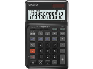 【お取り寄せ】カシオ計算機 人間工学電卓 ジャストタイプ ブラック JE-12D-BK-N