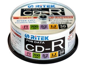 y񂹁zRITEK f[^pCD-R 30 CD-R700EXWP30RTC CD|R 700MB L^fBA e[v