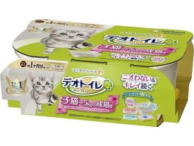 【お取り寄せ】ユニ・チャーム デオトイレ 子猫~5kgの成猫用 本体セット ナチュラルアイボリー&イエロー トイレ本体 猫 キャット用 ペット トイレタリー