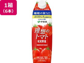 伊藤園 充実野菜理想のトマトキャップ付き 1L×6本 野菜ジュース 果汁飲料 缶飲料 ボトル飲料
