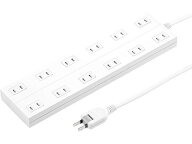 サンワサプライ 電源タップ 2P・12個口・5m TAP-2312-5W コード付き電源タップ2ピン 電源タップ OAタップ…