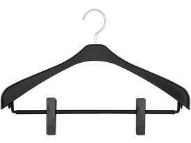 【お取り寄せ】シンコハンガー リバース ジャケットスリムクリップ42 ブラック プラスチックハンガー ピンチハンガー