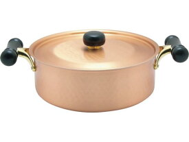 【お取り寄せ】新光金属 銅 IHアンティック 浅型鍋 IH-104 24cm 3111200 キッチン 雑貨 テーブル