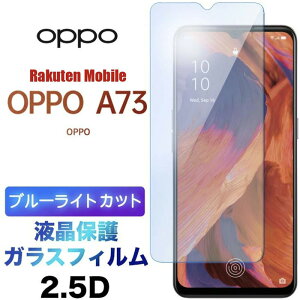 OPPO A73 oppoa73 �K���X�t�B���� �u���[���C�g�J�b�g �t���ی� �I�b�| �G�[�i�i�T�� �����K���X 2.5D ��ʕی� �t���ی� ��U�h�~ �w��h�~ �d�x9H �N���[�i�[�V�[�g�t�� �y�V���o�C�� Rakuten Mobile 