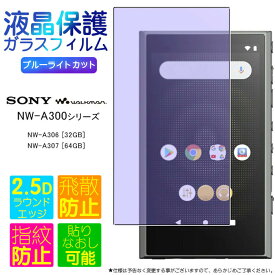 NW-A300 NW-A306 ガラスフィルム ブルーライトカット 32GB NW-A307 64GB SONY walkman 液晶保護 強化ガラス 2.5D 画面保護 液晶保護 飛散防止 指紋防止 硬度9H クリーナーシート付き ソニー ウォークマン nwa300 series 3.6 型 3.6インチ タッチ対応 NW-A300シリーズ
