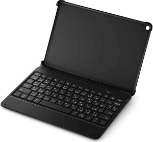 Fire HD�p ��11���� Bluetooth�L�[�{�[�h�t���J�o�[ ���O���\ Fire HD 10�EFire HD 10 Plus ��11���� 2021�N�����i �u���b�N
