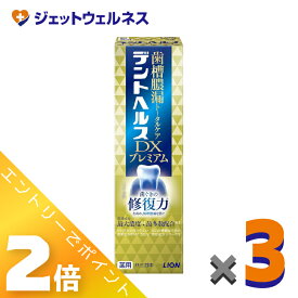 ≪1日はジェットの日！全商品P2倍！≫【医薬部外品】デントヘルス薬用ハミガキ DXプレミアム 90g ×3個〔歯槽膿漏・歯肉炎〕
