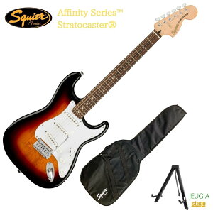 Squier by Fender Affinity Series Stratocaster 3-Color Sunburst Indian Laurel Fingerboard�X�N���C�A �X�N���C���[ �X�g���g�L���X�^�[ �G���L�M�^�[ �T���o�[�X�g�yStage-Rakuten Guitar SET�z