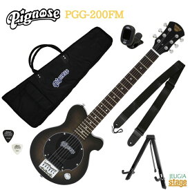 Pignose PGG-200FM SBK See-through Blackピグノーズ エレキギター アンプ内蔵ギター ミニギター ミニエレキ シースルーブラック【Stage-Rakuten Guitar SET】