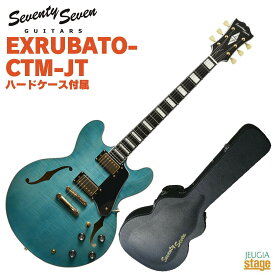 Seventy Seven Guitars EXRUBATO-CTM-JT AMB Aquamarine Blueセブンティセブンギター ディバイザー エレキギター セミアコ ホロウボディ 335 ブルー