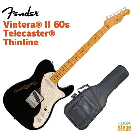 Fender Vintera II '60s Telecaster Thinline, Maple Fingerboard, Blackフェンダー エレキギター メキシコ シンライン テレキャスター ビンテラ ブラック【Stage-Rakuten Guitar】