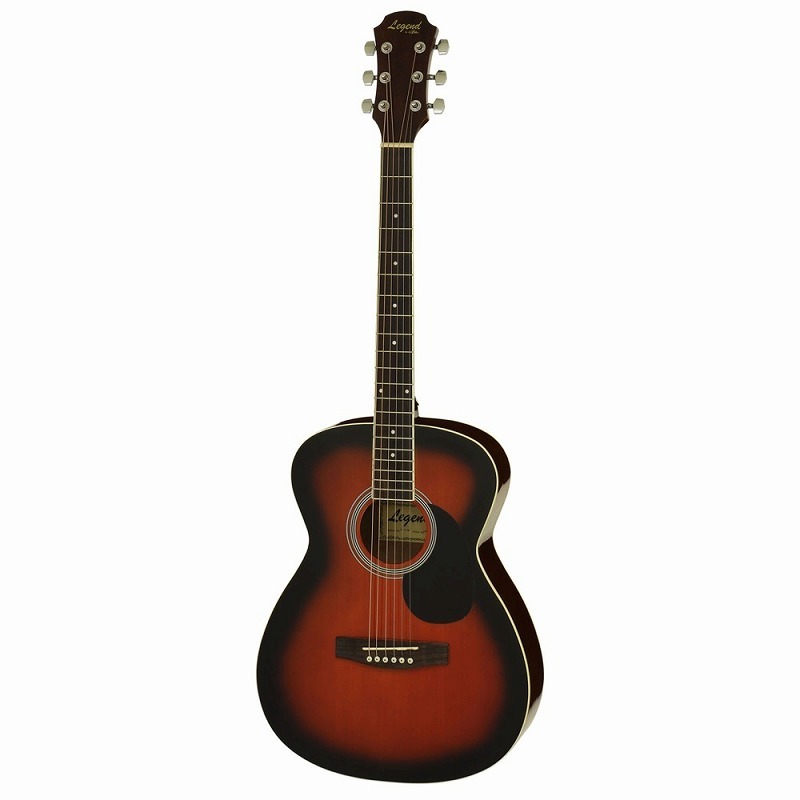お手頃価格の入門用ギターの大定番 Legend FG-15 BS Brown Sunburst ケース付き 素敵でユニークな フォークギター サンバースト アコースティックギター 休日限定 アコギ レジェンド ブラウン