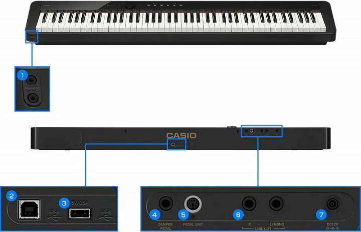 楽天市場】【スタンド・ヘッドフォン・高低自在椅子セット】CASIO 