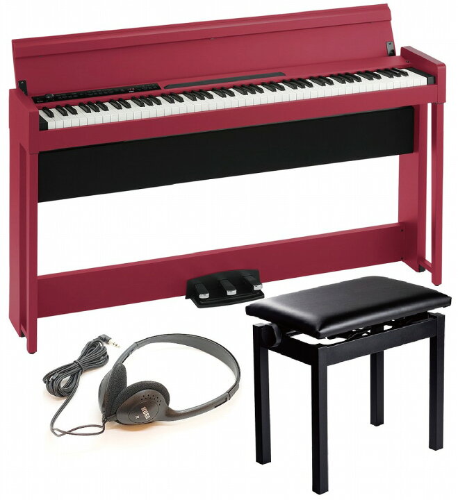 楽天市場】KORG C1Air RD DIGITAL PIANO SET【高低自在椅子(黒 