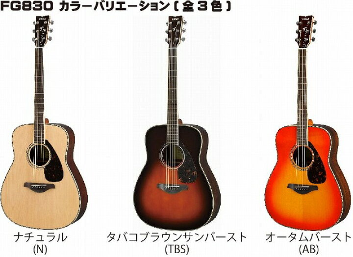 楽天市場】YAMAHA FG-Series FG830 TBSヤマハ 初心者セット 入門用 