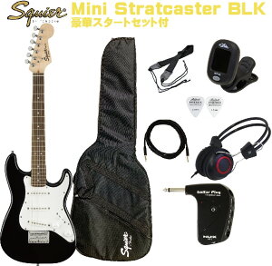 Squier by Fender Mini Stratocaster Laurel Black SETXNCA XNC[ ~jXggLX^[ ~jGLM^[ ubNyStage-Rakuten Guitar SETz