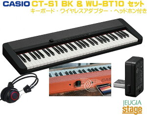 CASIO Casiotone CT-S1 BK { CXMIDI&AUDIOA_v^[ WU-BT10 ZbgywbhztzJVI JVIg[ L[{[h 61 ubNyStage-Rakuten Keyboard SETz lC  