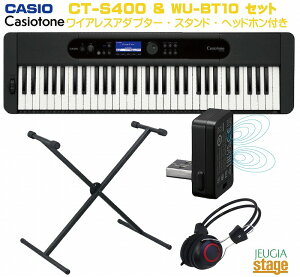 CASIO CT-S400 BK BLACK Casiotone yCXMIDI&AUDIOA_v^[WU-BT10EX^hEwbhztzJVI JVIg[ L[{[h 61 ubNyStage-Rakuten Keyboard SETz