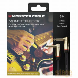 MONSTER CABLE MONSTER ROOK 2-0.75 DA (プラグL/L・0.75FT・約22cm) モンスターケーブル モンスター ロック シールド ケーブル 【Stage-Rakuten Guitar Accessory】