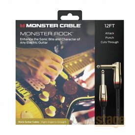 MONSTER CABLE MONSTER ROOK 2-12A (プラグL/S・12FT・約3.6m) モンスターケーブル モンスター ロック シールド ケーブル 【Stage-Rakuten Guitar Accessory】