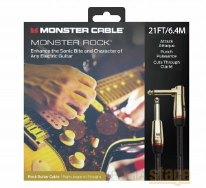 MONSTER CABLE MONSTER ROOK 2-21A (プラグL/S・21FT・約6.4m) モンスターケーブル モンスター ロック シールド ケーブル 【Stage-Rakuten Guitar Accessory】