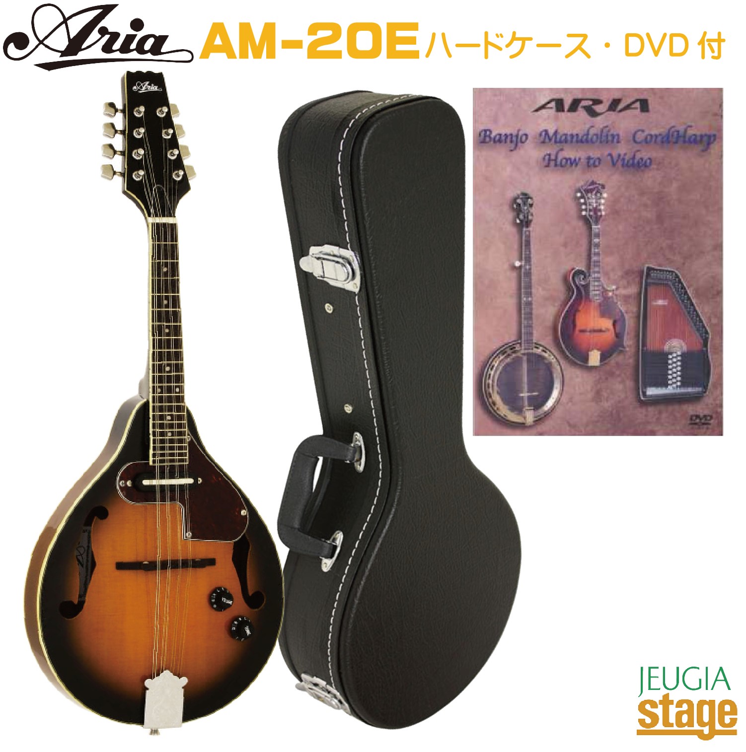 ARIA AM-20E Electric Mandolinアリア エレクトリック フラットマンドリン
