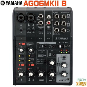 YAMAHA AG06MK2 BLACK Live Streaming Mixer }n CuXg[~O~LT[ ubN zM Loopback@\ځyStage-Rakuten Public AddresszyStage-Rakuten Desk Top Musicz