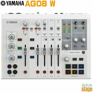 YAMAHA AG08 W Live Streaming Mixer}n CuXg[~O ~LT[ zCgyStage-Rakuten Public AddresszyStage-Rakuten Desk Top Musicz