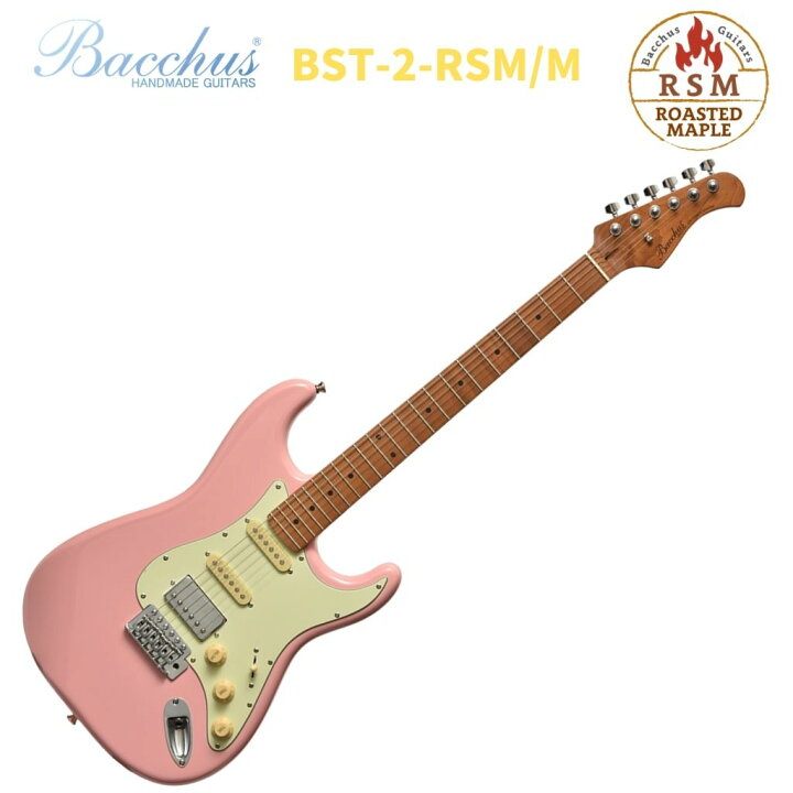 楽天市場】Bacchus BST-2-RSM/M SLPK Shell Pinkバッカス エレキギター 