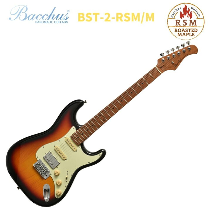 楽天市場】Bacchus BST-2-RSM/M 3TS 3Tone Sunburstバッカス エレキ 