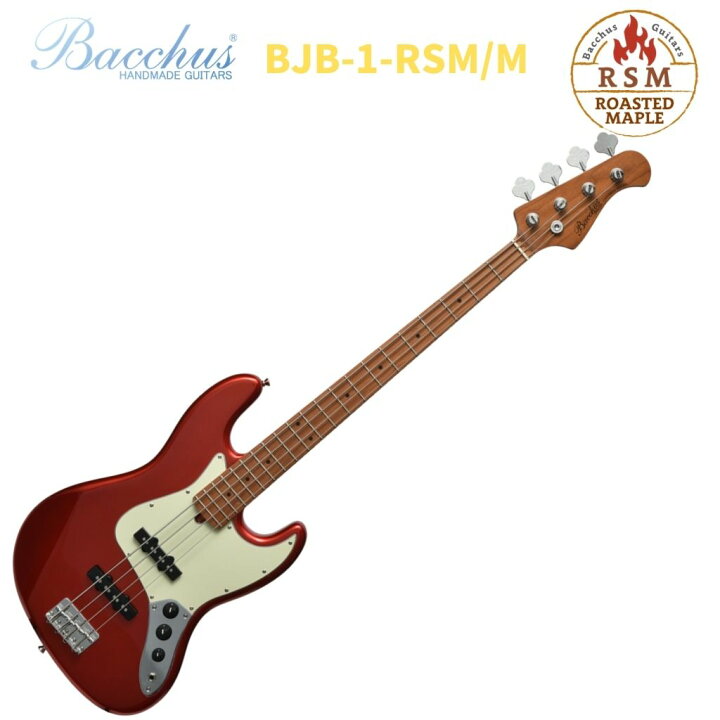 楽天市場】Bacchus BJB-1-RSM/M CAR Candy Apple Redバッカス エレキ 