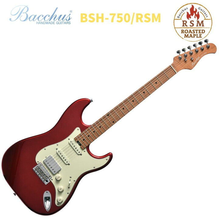 楽天市場】Bacchus BSH-750/RSM CAR Candy Apple Redバッカス エレキ 