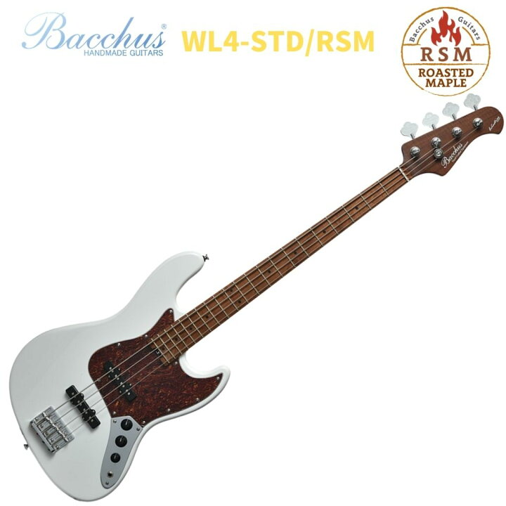 楽天市場】Bacchus WL4-STD/RSM WH Whiteバッカス エレキベース ロース 