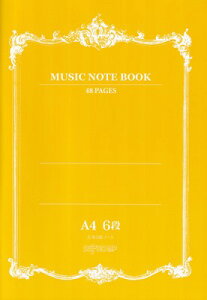 MUSIC�@NOTE�@BOOK�@���y5���m�[�g�@A4�@6�i�@���ߐ��p�̃K�C�h�t��[�O��{�X�y��]
