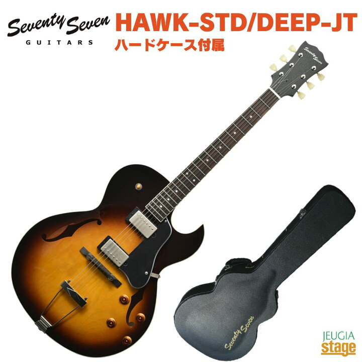 楽天市場】Seventy Seven Guitars HAWK-STD/DEEP-JT SBセブンティ  