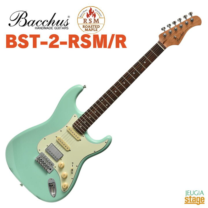 楽天市場】Bacchus BST-2-RSM/R SFG Surf Greenバッカス エレキギター 