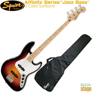 Squier by Fender Affinity Series Jazz Bass Maple Fingerboard White Pickguard 3-Color Sunburstスクワイヤ フェンダー ジャズベース【Stage-Rakuten Bass SET】
