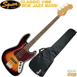 Squier by Fender CLASSIC VIBE '60S JAZZ BASS 3-Color Sunburst XNCA XNC[ NVbNoCu WYx[X GLx[X 3J[To[XgyStage-Rakuten Bass SETzSQ CV 60s JAZZ BASS LRL 3TS
