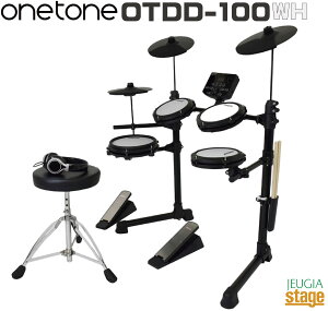 onetone OTDD-100 WH �f�W�^���h�����Z�b�g�y�C�X�E�w�b�h�z���E�X�e�B�b�N�E�X�e�B�b�N�z���_�[�t���z�����g�[�� �d�q�h���� �z���C�g�yStage-Rakuten Drum SET�z���b�V���p�b�h ���S�� �������� ��