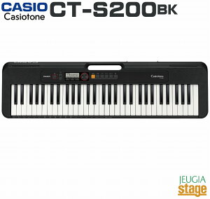 CASIO Casiotone CT-S200BK BLACK�J�V�I �x�[�V�b�N�L�[�{�[�h 61�� �u���b�N�yStage-Rakuten Keyboard SET�z