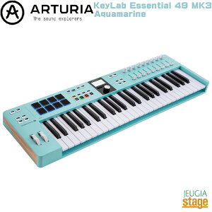 Arturia KeyLab Essential 49 mk3 AquamarineARTURIA KEYLAB ESN 49 MK3 AQ Universal MIDI controller �A�[�g���A �L�[���{�G�b�Z���V���� ���j�o�[�T�� MIDI �R���g���[���[ �L�[�{�[�h 49�� �A�N�A�}�����yStage-Rakuten Desk T
