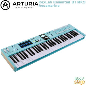Arturia KeyLab Essential 61 mk3 AquamarineARTURIA KEYLAB ESN 61 MK3 AQ Universal MIDI controller �A�[�g���A �L�[���{�G�b�Z���V���� ���j�o�[�T�� MIDI �R���g���[���[ �L�[�{�[�h 61�� �A�N�A�}�����yStage-Rakuten Desk T
