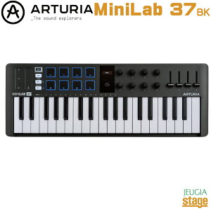 �y�V���i�zARTURIA MINILAB 37 BK(Black) UNIVERSAL MUSIC-MAKING CONTROLLER�A�[�g���A �~�j���u37���� �u���b�N ���j�o�[�T�� �~���[�W�b�N���C�L���O �R���g���[���[ / MIDI�L�[�{�[�h�yStage-Rakuten Synthesizer�z