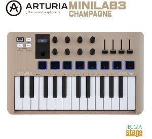 yʌzARTURIA MINILAB3 CHAMPAGNE Universal MIDI controllerA[gA ~ju3 Vp/Vp[j jo[T ~[WbNCLO Rg[[ / MIDIL[{[hyStage-Rakuten Synth