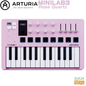 �y���ʌ���zARTURIA MINILAB3 RQ(Rose Quartz) Universal MIDI controller�A�[�g���A �~�j���u3 ���[�Y�N�H�[�c ���j�o�[�T�� �~���[�W�b�N���C�L���O �R���g���[���[ / MIDI�L�[�{�[�h�yStage-Rakuten Synthesizer�z