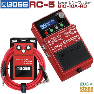 BOSS RC-5 Loop Station �{�X ���[�v�X�e�[�V���� �� BIC-10A�P�[�u�� �� ���T�t���Z�b�g�yStage-Rakuten Guitar Accessory�z���[�p�[ �G�t�F�N�^�[
