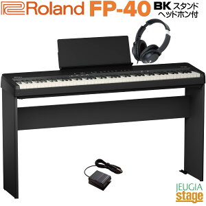 �y9��19�������F���\�񏳂蒆�zRoland FP-40-BKB (Black) Digital Piano�y��p�X�^���hKSF-40-BK�E�w�b�h�z��(��)�t���z ���[�����h �f�W�^���s�A�m �X�^�C���b�V�� �d�q�s�A�m �u���b�N�yStage-Rakuten Piano SE
