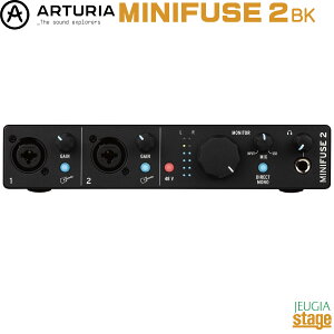 Arturia MINIFUSE 2 BK�A�[�g���A �I�[�f�B�I�C���^�[�t�F�C�X �~�j�q���[�Y �c�[ �u���b�N ���yStage-Rakuten Desk Top Music�z
