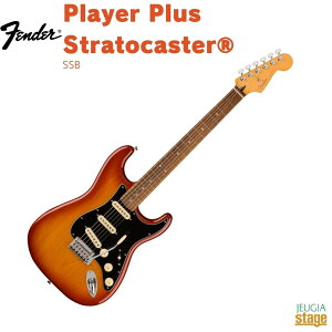 Fender Player Plus Stratocaster, Pau Ferro Fingerboard, Sienna SunbursttF_[ vC[vX XggLX^[ VGiTo[XgyStage-Rakuten GuitarzGLM^[ 