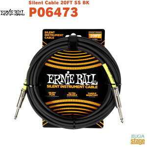 ERNIEBALL Silent Cable P06473EB 6473 GT CABLE CL SILENT 20FT SS BK�A�[�j�[�{�[�� �T�C�����g�P�[�u�� 20�t�B�[�g(��6m) S/S �u���b�N�yStage-Rakuten Guitar Accessory�z�y��P�[�u�� �X�g���[�g�v���O �� �m�C�Y�y�� 